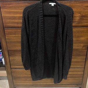 american eagle black oversized cardigan